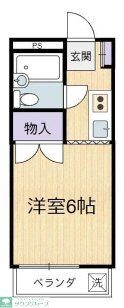 フリースクエアー・英(1K/3階)の間取り写真