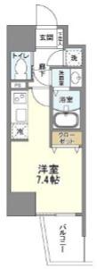 HORIZON UMEDA ノース(ワンルーム/5階)の間取り写真