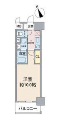 スカイコート千代田(1K/1階)の間取り写真
