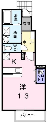 サンリットハウス(1K/1階)の間取り写真