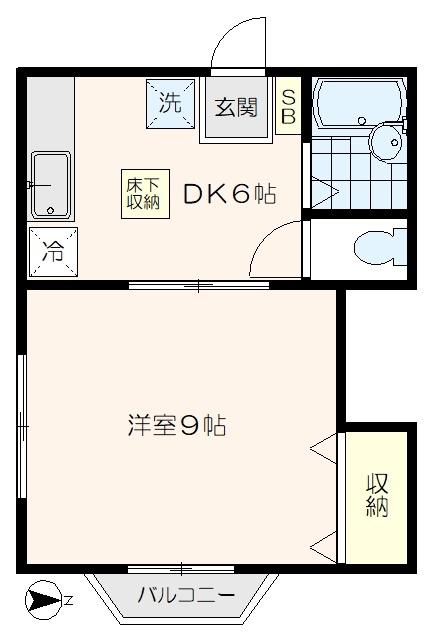 コーポ寿(1DK/1階)の間取り写真