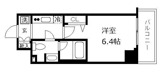 クレヴィスタ大森II(1K/9階)の間取り写真