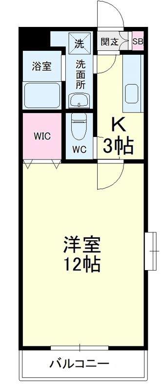 遠州鉄道 曳馬駅 徒歩26分 4階建 築17年(1K/4階)の間取り写真