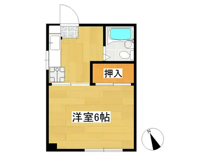 スノーハイツ(1K/3階)の間取り写真