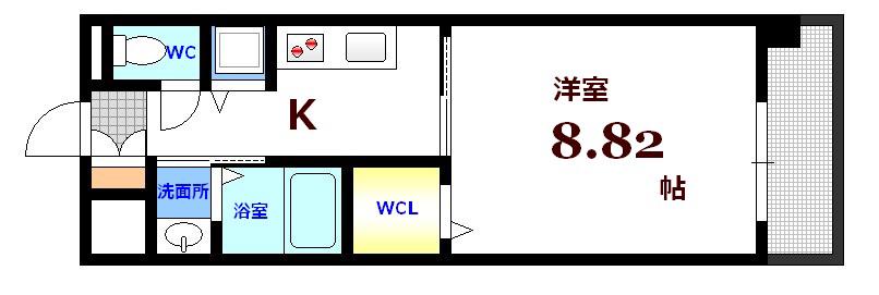 SK-2ND(1K/5階)の間取り写真
