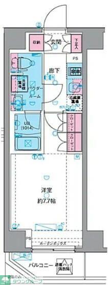 GENOVIA南千住VISKYGARDEN(1K/5階)の間取り写真
