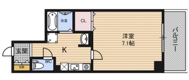 IF城北(1K/3階)の間取り写真