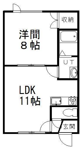 メゾンミューズ(1LDK/1階)の間取り写真