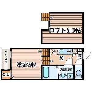 ディアコート(1K/1階)の間取り写真