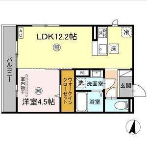 サニーサイド幸町I(1LDK/3階)の間取り写真