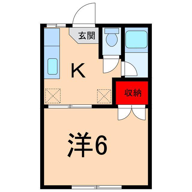 コーポまどかA(1K/1階)の間取り写真