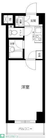 ルーブル学芸大学六番館(1K/3階)の間取り写真
