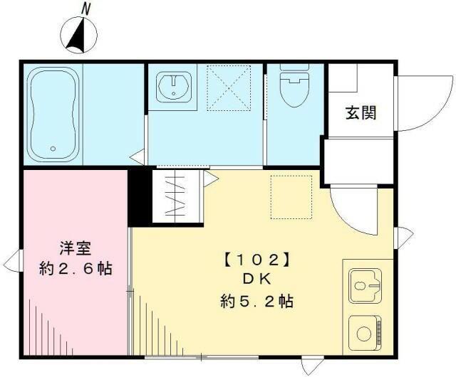 CASA OLIVA(1DK/1階)の間取り写真