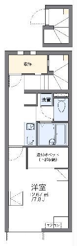 レオネクスト姫路灘(1K/2階)の間取り写真