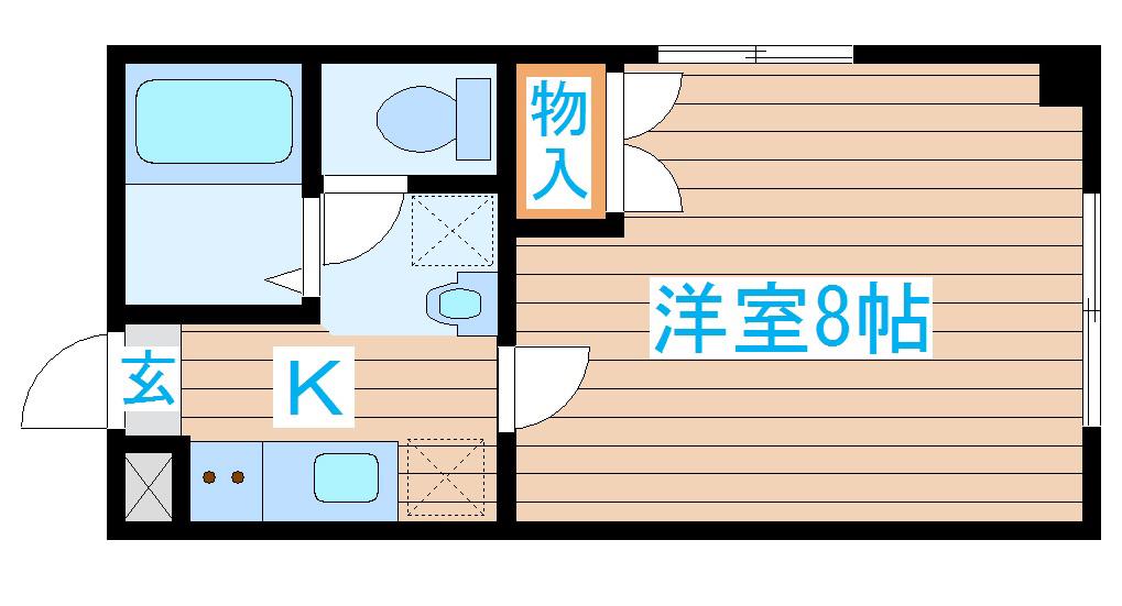 サンホープ・7(1K/1階)の間取り写真