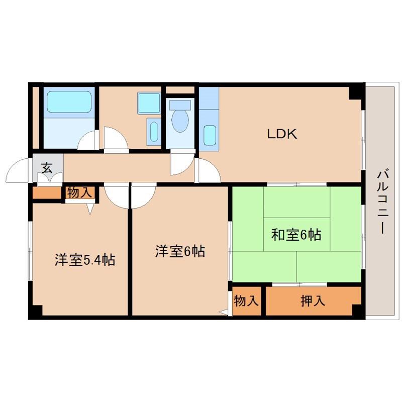 アートフェリス(3LDK/2階)の間取り写真