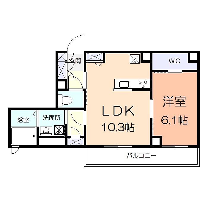 アメージングエミネンス(1LDK/3階)の間取り写真