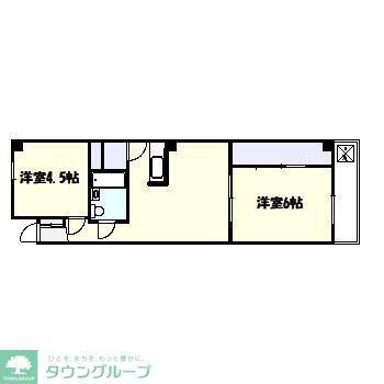 マンションシルビア(2DK/3階)の間取り写真