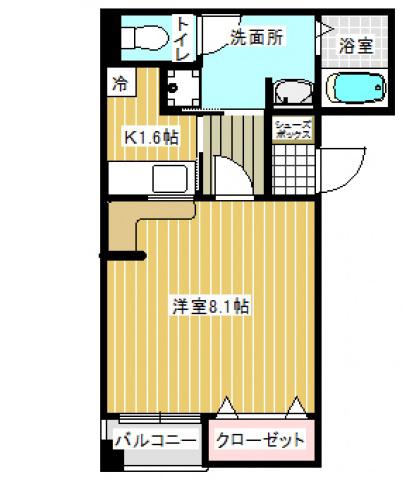 パラストアウスレーゼ(1K/3階)の間取り写真
