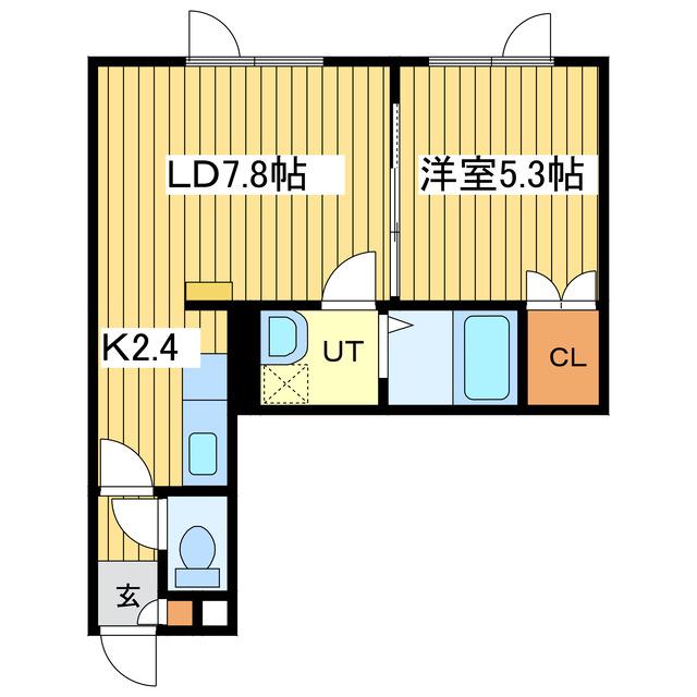 TILA元町(1LDK/3階)の間取り写真