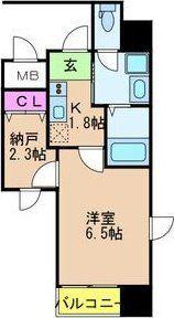 ONLYONE天六(1K/1階)の間取り写真