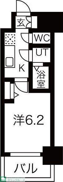 メイクスWアート今池III(1K/15階)の間取り写真