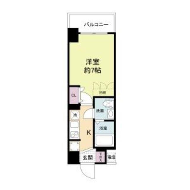 セレニテ新大阪カルム(1K/3階)の間取り写真