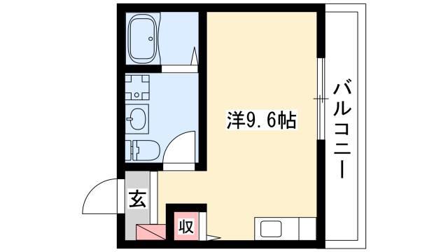 LE COCON新川町I(1K/2階)の間取り写真
