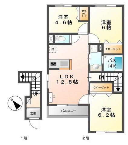 サクラージュ(3LDK/2階)の間取り写真
