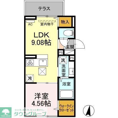 アナシエ徳丸(1LDK/3階)の間取り写真