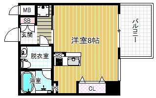 ラナップスクエア南森町NEXTSTAGE(1K/10階)の間取り写真
