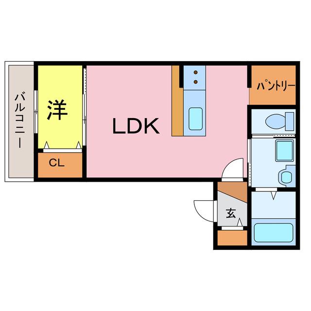 ジュエル刈谷富士見町(1LDK/3階)の間取り写真