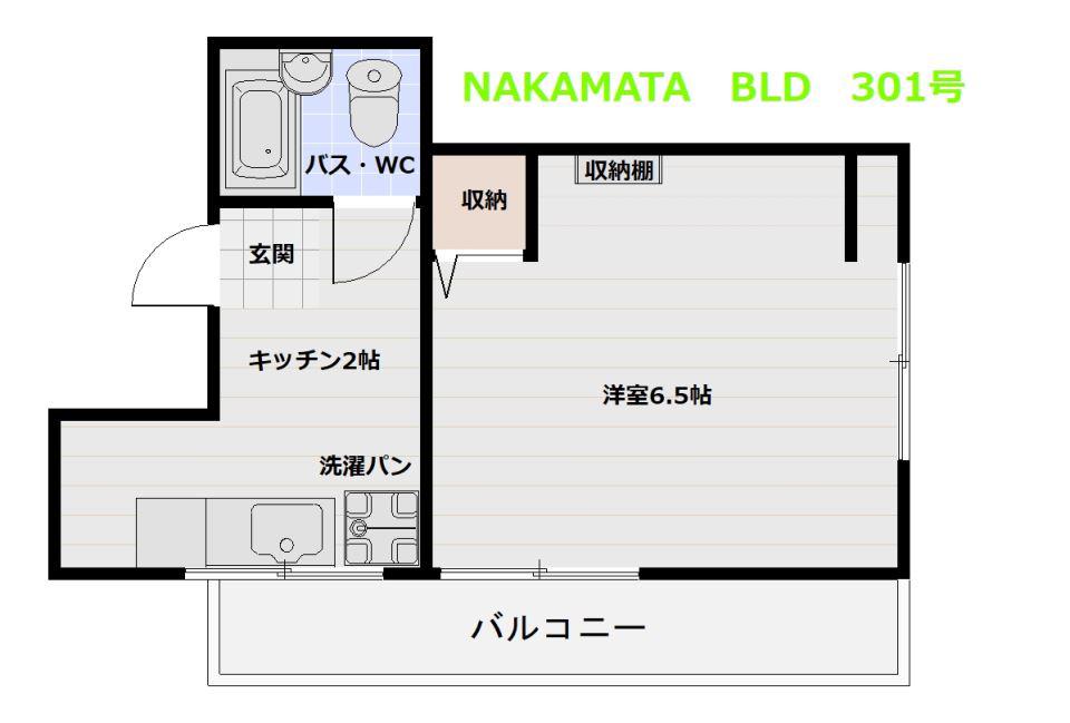 中俣ビル(1K/3階)の間取り写真