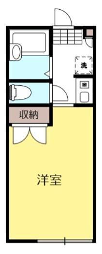 カメリア(1K/2階)の間取り写真