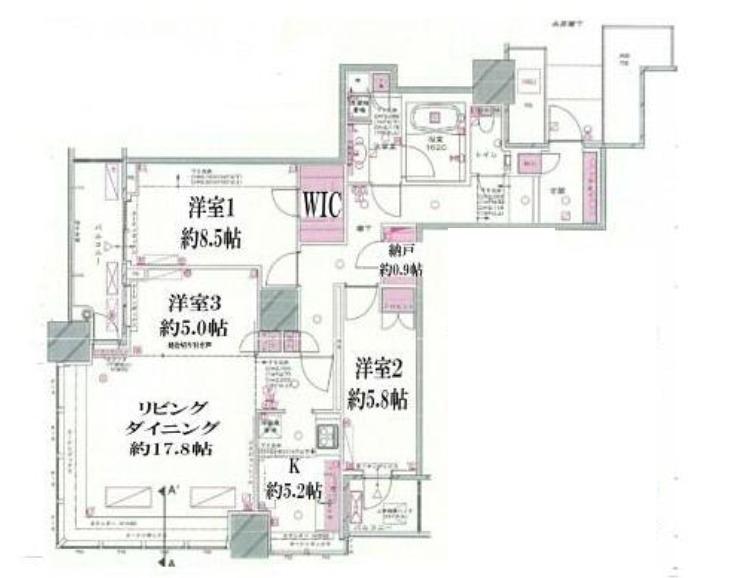 THE TOKYO TOWERS SEA TOWER(3LDK/12階)の間取り写真