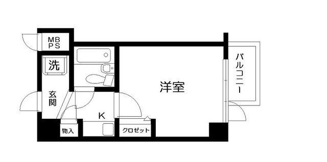 日神パレス立石第2(1K/4階)の間取り写真