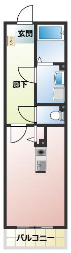 FINE WEATHER ANNEX(ワンルーム/3階)の間取り写真