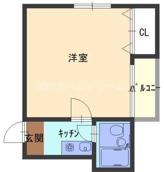 M´プラザ滝井駅前(1K/5階)の間取り写真
