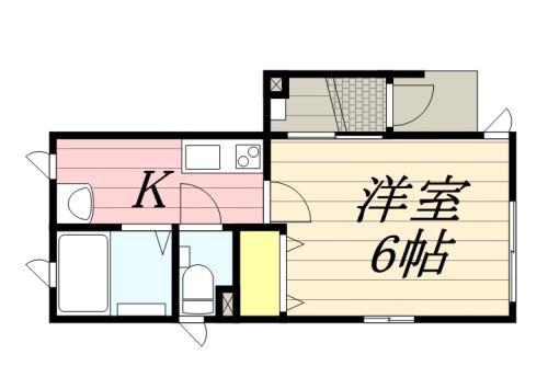 GRANDIR(1K/1階)の間取り写真