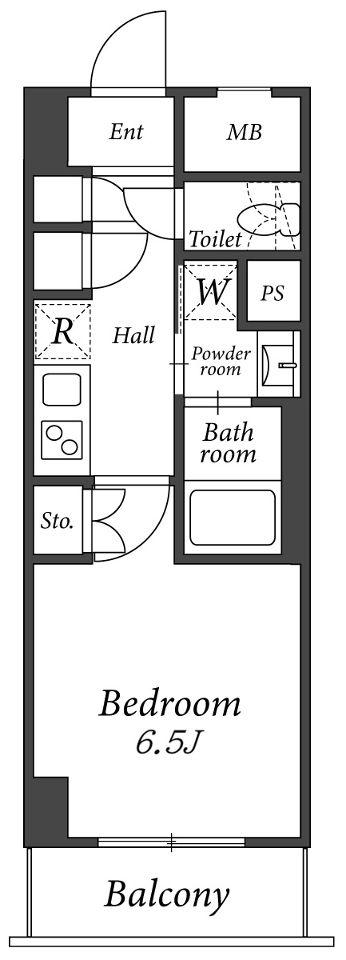 ADW RESIDENCE 西新宿(1K/12階)の間取り写真