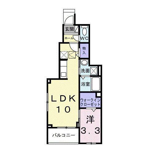 アルソーレ(1LDK/1階)の間取り写真