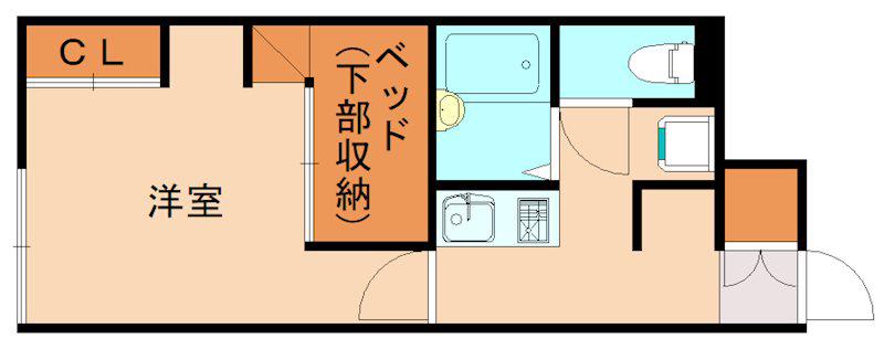 レオネクスト日明(1K/1階)の間取り写真