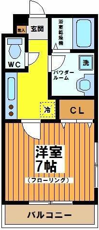 メゾンアライ七番館(1K/2階)の間取り写真