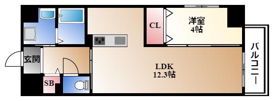 GRAN DUKE東桜(1LDK/3階)の間取り写真