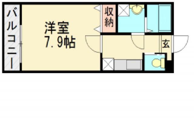 ライラック町田(1K/2階)の間取り写真