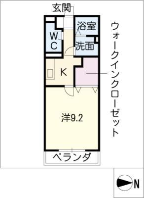 セントリバーヒルズ庄野(1K/3階)の間取り写真