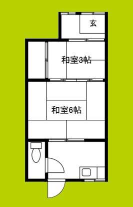水野文化(2K/1階)の間取り写真