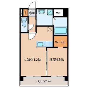 WISTERIA SUITE(1LDK/2階)の間取り写真