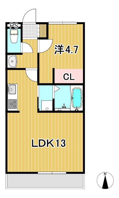 CASA WIN(1LDK/1階)の間取り写真