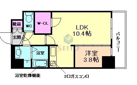 PROSPER豊中南(1LDK/10階)の間取り写真